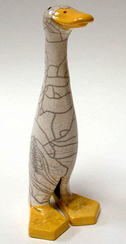 8. Raku Duck, 2002 (10" x 4")